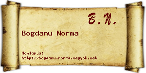 Bogdanu Norma névjegykártya